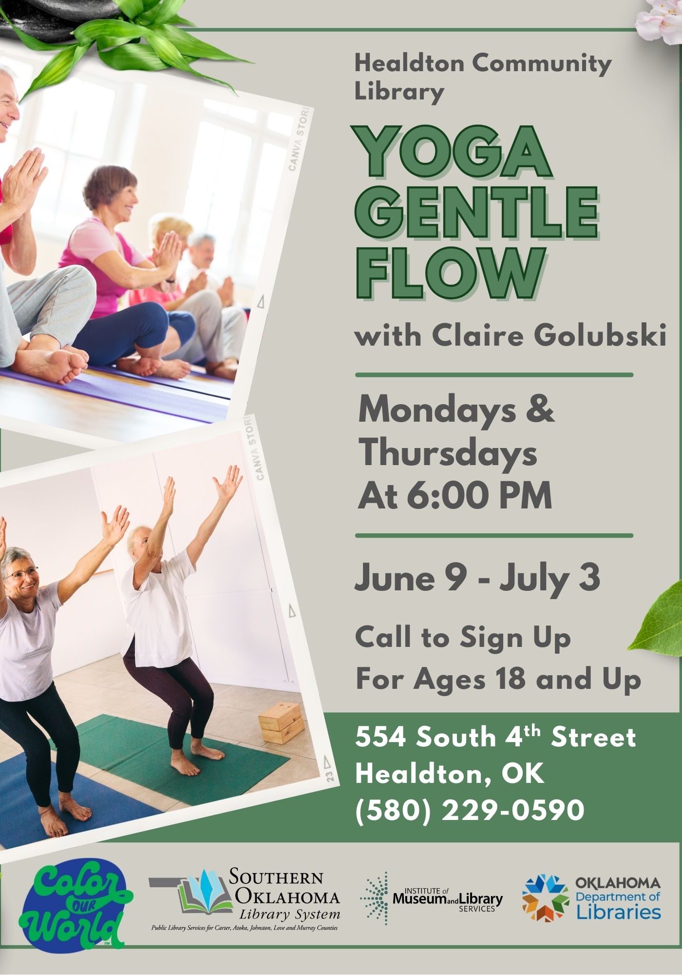 Yoga Gentle Flow Class HCL Flyer SRP 2025 (1)